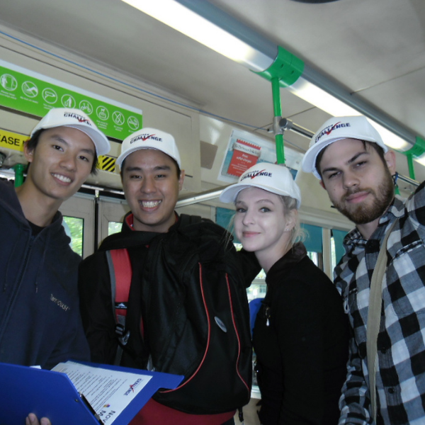 Students on public transport